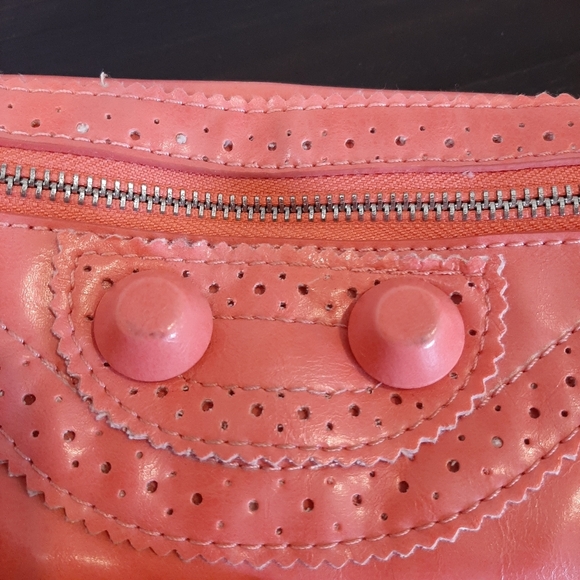 💠Convertible Faux Leather Crossbody Shoulder Bag Peach Pink Laser Cut - Picture 12 of 15